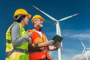 Windmill,Engineers,Inspection,And,Progress,Check,Wind,TurbineWindmill,Engineers,Inspection,And,Progress,Check,Wind,Turbine